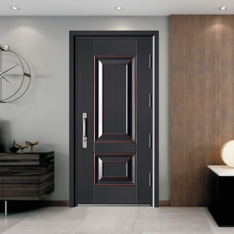 Quomodo Copper Color Single Opening UV Resistant Steel Front Door Redefining Modern Home Security and Aesthetics?